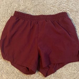 Maroon girls activewear shorts